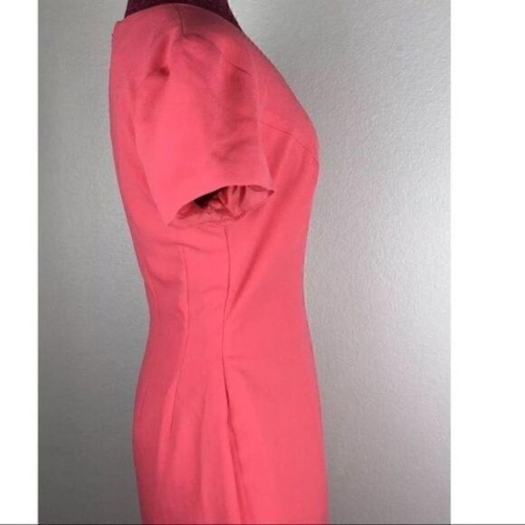 Vtg Atrium Collection Dress Pink Pencil Sz 6 - Picture 6 of 9